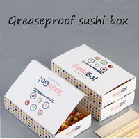 Boîtes à sushi en papier kraft recyclables jetables, format personnalisé, gaufrage, pelliculage mat, emballage alimentaire