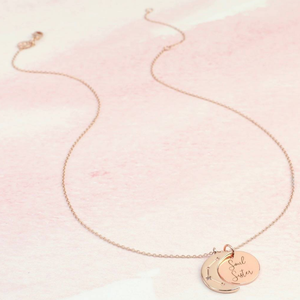 Gioielli in oro rosa ciondolo luna personalizzato <span class=keywords><strong>segno</strong></span> zodiacale inciso con collana CZ moneta personalizzata Laser qualsiasi collana con nome - Product Image 3