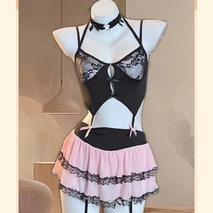 Robe moulante à bretelles en dentelle Golden Shuttle Weaving Fun, color-block, avec jarretière pour femme 8143 Printemps 2026 - Product Image 1