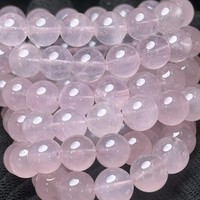 Perles rondes lisses en quartz rose naturel de Madagascar, de qualité supérieure, pour la création de bijoux, la conception et le bricolage