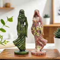 Figura de Bruja de Cristal Natural al por Mayor, Estatua de Piedra Tallada a Mano para Decoración de Altar, Colección y Regalos Espirituales