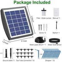Kit d'irrigation goutte-à-goutte solaire avec minuterie automatique, débit de 400 ml/min, système d'irrigation goutte-à-goutte économe en eau pour plantes en pot de jardin