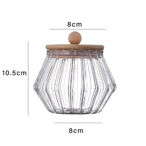 Modernes Glas Aufbewahrung sglas <span class=keywords><strong>Set</strong></span> für Küche Essen Tee Kaffee mit Bambus deckel und Metall griff - Product Image 5