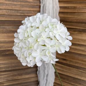 Oferta Especial: Flor Artificial de Hortensia Blanca y Rosa, Cabeza Individual de Seda, para Decoraciones de Bodas, Día de la Madre, Navidad y Año Nuevo - Product Image 4