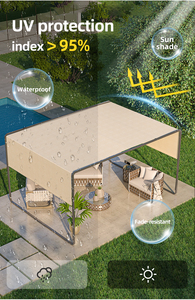 Pérgola de Aluminio para Todo Clima con Toldo Sunbrella - Protección Manual contra Rayos UV, Sol y Lluvia para Jardín, <span class=keywords><strong>Patio</strong></span> y Exteriores - Product Image 6