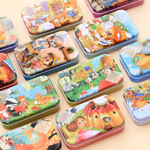 <span class=keywords><strong>2025</strong></span> Trẻ Em Bằng Gỗ 60 Mảnh Sắt Hộp Phim Hoạt Hình Động Vật Trò Chơi Ghép Hình Câu Đố Trò Chơi Montessori Đầu Giáo Dục Đồ Chơi Cho Trẻ Em Trai Cô Gái - Product Image 3