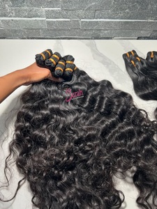 Raw Indian Curly Hair Vendor Unprocessed Raw Vietnamese Hair Bundles Cuticle Aligned Natural Raw Hair Kinky Straight Bundles - Product Image 2