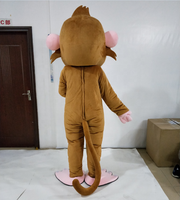 Costume de mascotte singe en peluche marron ciel bleu personnalisé pour adultes pour les fêtes d'Halloween