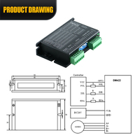 Driver Motor DC HLTNC Berkualitas Tinggi CE,ISO9001 DM422 24V 36V 48V 60V 80V, Driver Motor Stepper untuk Motor Stepper Nema 17 dan 23