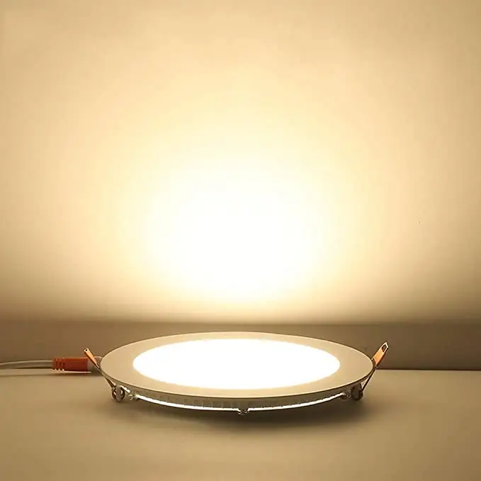 18W 8 Inch Ultra-Thin Round Led Panel Fixture Light Recessed Ceiling Bulbs 6500K