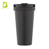 Gobelet isotherme en acier inoxydable de 16 oz à double paroi avec poignée et couvercle, logo personnalisé, anti-fuite, sans BPA, pour le bureau