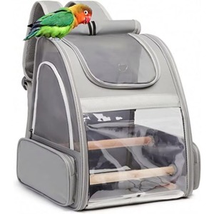 Free Sample Bird Carrier Backpack - Pet <b>Parrot</b> <b>Travel</b> <b>Cage</b> with Stainless Steel Tray and Standing Perch, Breathable Portable, - Product Image 1