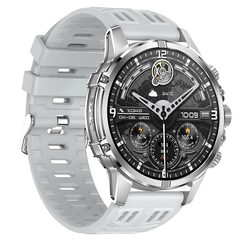 CF53 Smart Watch 1.75Inch Amoled Heart Rate BT Calling Heart Rate Blood Oxygen Men Outdoor Sports Smartwatch with Flashlight