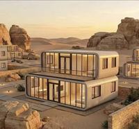 Cabane Apple luxueuse entièrement meublée avec vue panoramique en verre, insonorisée, préfabriquée, pour la construction d'hôtels de villégiature haut de gamme sur la plage