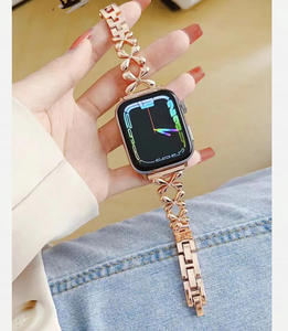 Correa de Metal de Acero Inoxidable con Trébol de Cuatro Hojas para Apple Watch Series Ultra 2 9 8 7 6 5 4 3 SE, Correa de <span class=keywords><strong>Reloj</strong></span> Brillante - Product Image 5