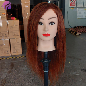 Mannequin asiatique de tête d'entraînement de mannequin pour la pratique de la coiffure avec la tête, support de tête d'entraînement de maquillage de cheveux pour la coupe <span class=keywords><strong>et</strong></span> le coiffage - Product Image 4