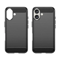 Pour Laudtec Sjk896 coque de téléphone souple en Fiber de carbone ultra-mince couverture de Style d'affaires pour iPhone 16 15 14 13 12 Plus Pro Friendly