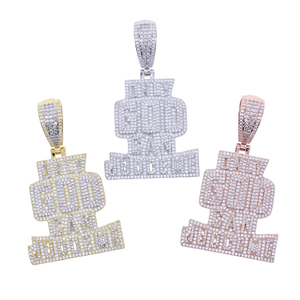 Nouveau Collier Hip Hop Homme 2026 – Grand Pendentif Lettre « Only God Can Judge <span class=keywords><strong>Me</strong></span> » Lourd et Serti de Zircons Scintillants – Bijou Punk - Product Image 3
