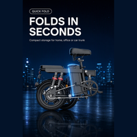 Vélo électrique 48V 350W avec moteur à moyeu, cadre en alliage d'aluminium, double suspension, frein à disque, capacité de charge de 120 kg, porte-bagages arrière, phare LED, pliable