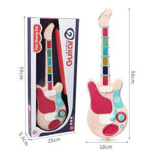 New intelligent toy musical instrument for children kids baby toddler early education induction guitar with lights up and music