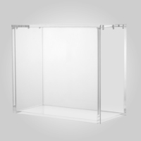 Maßgefertigte Transparente Acryl-Vitrine für TCG Trainer-Boxen, OEM Acryl-Kartenaufbewahrungsbox mit Deckel Staubdichte Stapelbare Vitrine