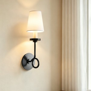 Lámpara de pared inalámbrica de metal cobrizo de estilo nórdico clásico; funciona con pilas, fuente de luz E14; adecuada para áreas de estar - Product Image 2