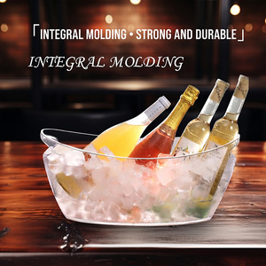 Seau à glace en plastique 5L avec poignée, design moderne et minimaliste, pour la maison, le bar, les festivals, les mariages, les stades, les événements vinicoles - Product Image 2