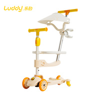 Poussette évolutive Luddy B.Duck sous licence 3 en 1 : poussette bébé, tricycle pour tout-petit, vélo d'apprentissage sans pédales, vélo d'équilibre 1-4 ans