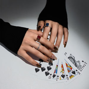 Bagues <span class=keywords><strong>de</strong></span> fiançailles et <span class=keywords><strong>de</strong></span> mariage pour femmes Lucky Casino 777, design <span class=keywords><strong>de</strong></span> mode raffiné, argent 925, zircone taillée en glace 5A 8A - Product Image 1