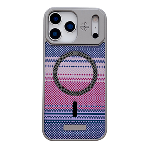 Funda Magnética Ultrafina sin Marco para Teléfono Móvil, con Textura de Cuero y <span class=keywords><strong>Fibra</strong></span> de Carbono, para los Modelos 17, 16 y 15 Pro - Product Image 1