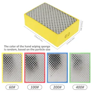 Personalizzabile 90*55mm lucidatura diamante per carrozzerie lucidare a mano piastrelle di ceramica vetro smerigliatura blocchi 60 #100 #200 #400 # - Product Image 2