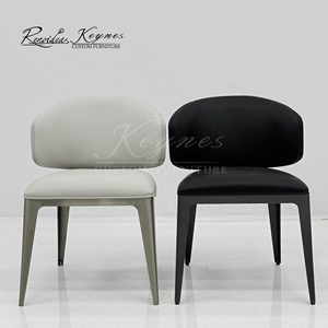 Keynes Modern PU Leather <b>Dining</b> <b>Chair</b> Metal Frame Upholstered Side <b>Chair</b> for Restaurant Hotel Home - Product Image 1