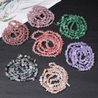 Pierres naturelles concassées, agate et jade de forme irrégulière avec trous, accessoire DIY, chaîne de pierres concassées