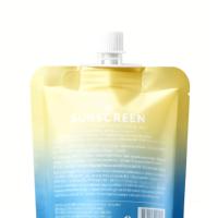 Pochettes personnalisées pour crème solaire avec bec verseur, sachets souples à fond plat, couleur dégradée, réutilisables, petits sacs en plastique pour liquides