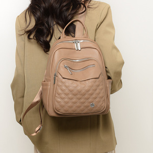 Zaino in Pelle con Motivo a Rombi alla Moda, Borsa a Spalla Casual da <span class=keywords><strong>Donna</strong></span> per Uso Quotidiano e Viaggi, Elegante Mini Zaino per Signore per Pendolarismo e Scuola - Product Image 4