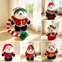 [Uniquement en tissu] Accessoires pour poupées, vêtements pour poupées en peluche de 25 cm, vêtements de Noël et du Nouvel An, chapeaux et écharpes d'automne et d'hiver.