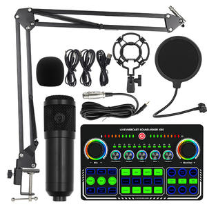 Ensemble de microphone à condensateur RGB X50, carte son, réduction du bruit, XLR, microphone de bureau, kit de karaoké, USB BM800, enregistrement en direct, studio - Product Image 5