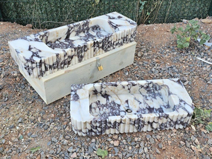 Lavabo Rectangular de Mármol Calacatta Viola, Directo de Fábrica, Tamaño Personalizado para Baño de Hotel o Villa, Decoración de Alta Gama - Product Image 6