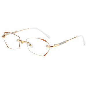 Lunettes de lecture flexibles <span class=keywords><strong>pour</strong></span> femmes, monture carrée en métal, <span class=keywords><strong>presbytie</strong></span>, -250, fournisseur en gros, lunettes correctrices - Product Image 3