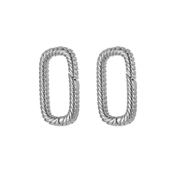 Collier en laiton plaqué or 14 carats avec fermoir à ressort en forme de cœur pour la fabrication de bijoux, accessoires de mode DIY, tressage carré torsadé