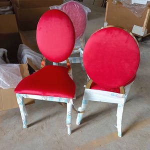 Bền Vàng Thép Không Gỉ Nhung Đỏ Vải Tiệc Ăn Nhà Hàng Đảng Đám Cưới Trẻ Em Trẻ Em Ghế - Product Image 2