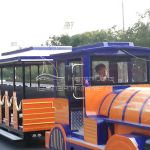 ركوب قطار البخار في الحديقة ، كرنفال كهربائي ببطارية ديزل بدون مسار ، ركوب قطار لمشاهدة معالم المدينة ، ركوب قطار سياحي للبيع - Product Image 3