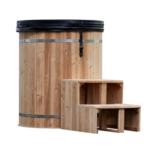 Baignoire de récupération chaude et froide en bois de cèdre sur mesure pour sauna et spa, fabriquée en usine. - Product Image 6