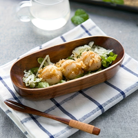 4 assiettes à sushi vintage de style japonais, exquises et élégantes, en forme de bateau, décoration de table, bateau de service en bois pour sushi
