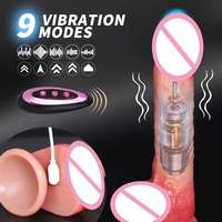 Dildo électrique en silicone pour femmes, télescopique, vibrant et chauffant, un plaisir sensuel pour les couples.