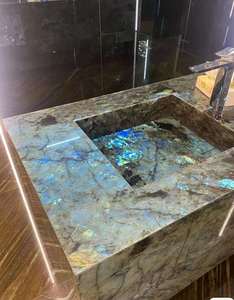 Plans de travail de cuisine en granit <span class=keywords><strong>bleu</strong></span> <span class=keywords><strong>Labrador</strong></span> poli de luxe naturel - Product Image 4