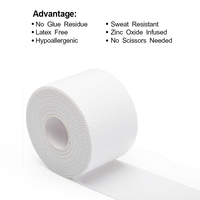 100% rubans adhésifs athlétiques en coton ruban de sport blanc non élastique