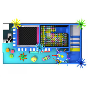 Custom Design Ocean Themed Indoor Playground, Soft Play Park <b>Combined</b> with Trampoline Zone for Family Entertainment Center - Product Image 3