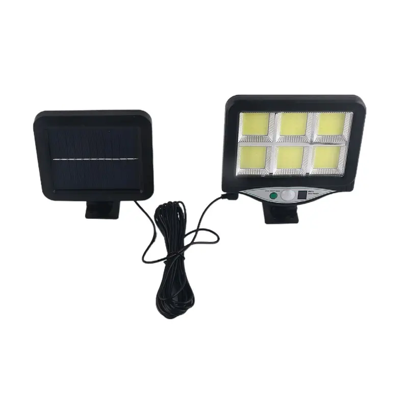 Luz Solar impermeable para exteriores, luz de jardín Led inteligente con Sensor de ahorro de energía, color negro