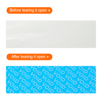 Film PET anti-contrefaçon blanc laiteux avec support en glassine, autocollant inviolable pour la protection de la marque